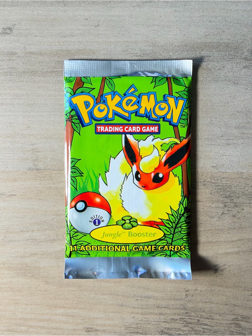 Pokemon Sealed Unopened Booster Pack 1999 1st Edition Proxy Cards. Flareon.